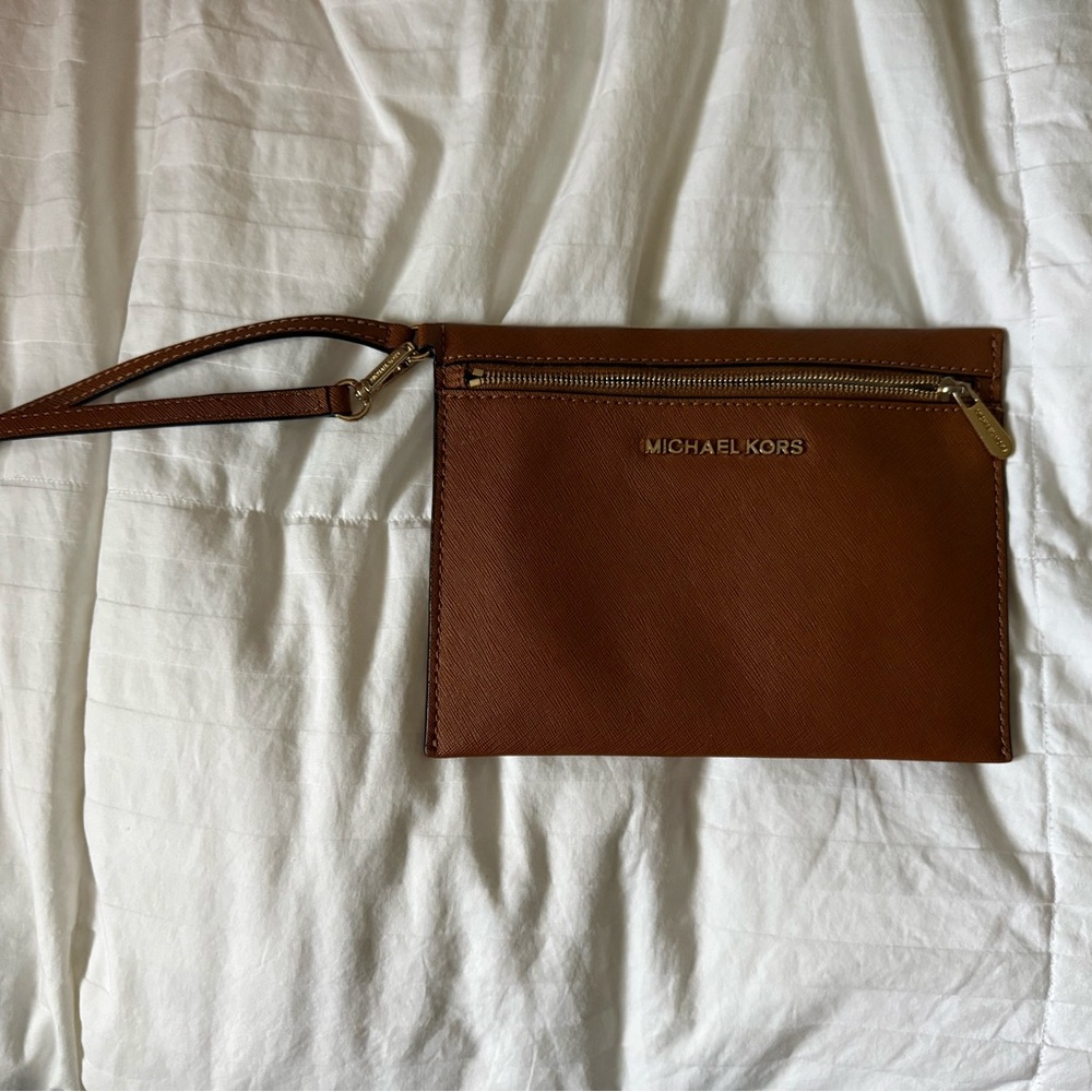 Michael Kors bag, small with handle, tan